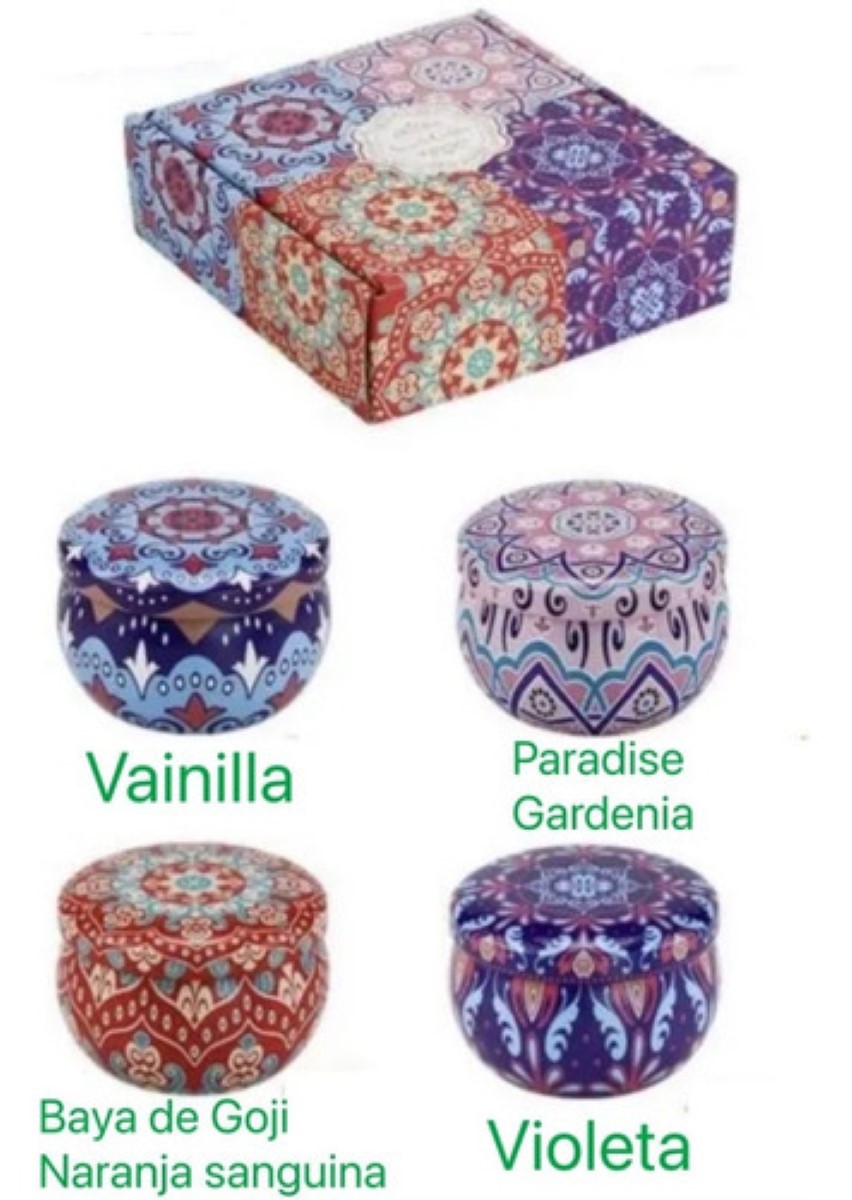 4 Velas De Aromaterapia Cera Soja Vela Aromáticas 