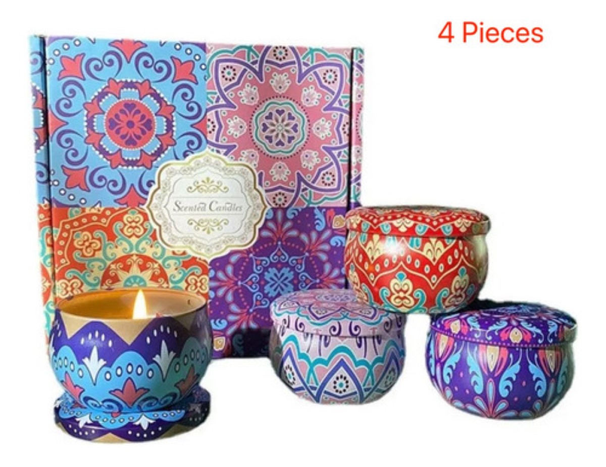 4 Velas De Aromaterapia Cera Soja Vela Aromáticas 