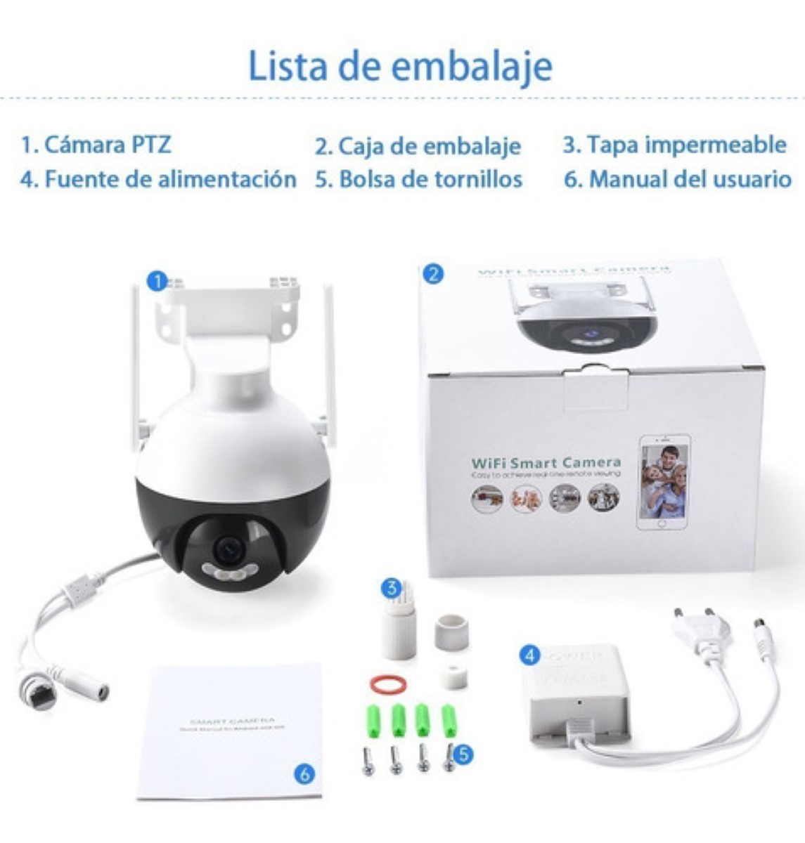 Cámara De Seguridad 4mp Con Visión Nocturna De Color Ip66 Blanco