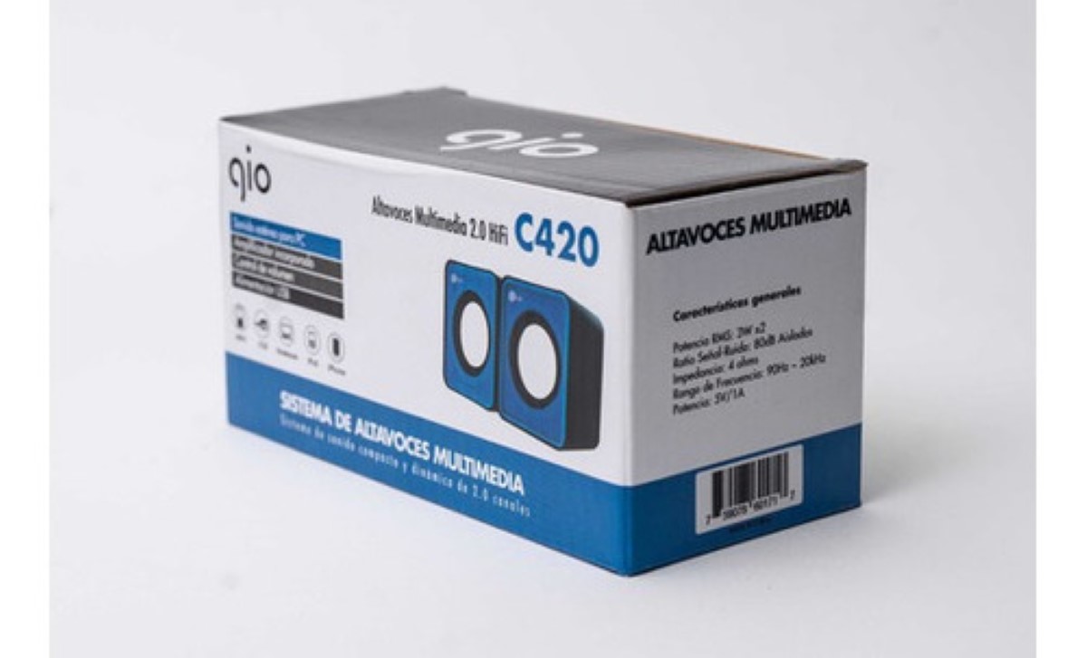 Bocinas Para Pc  Conector Usb Y Audio 3.5mm Color Azul 