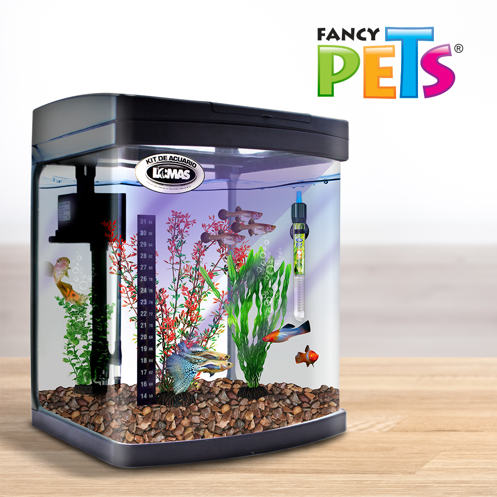 Lomas Kit Acuario y/o Peceras Rectangular con Luz Led de 56 Litros