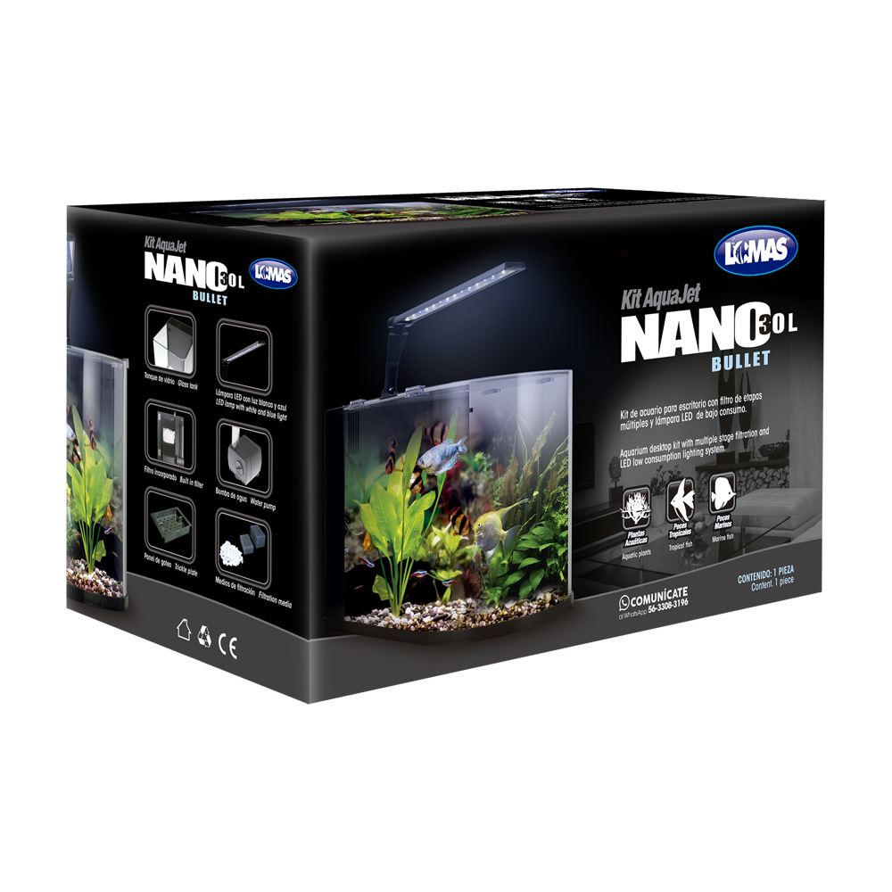 ACUARIO NANO BULLET 30 L