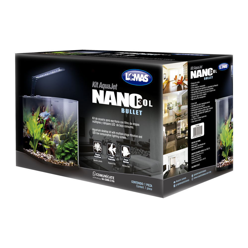ACUARIO NANO BULLET 30 L