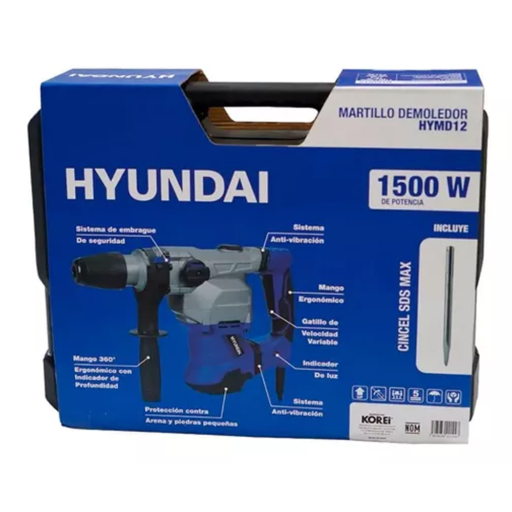 MARTILLO DEMOLEDOR ELECTRICO 110V/60HZ HYUNDAI HYMD12