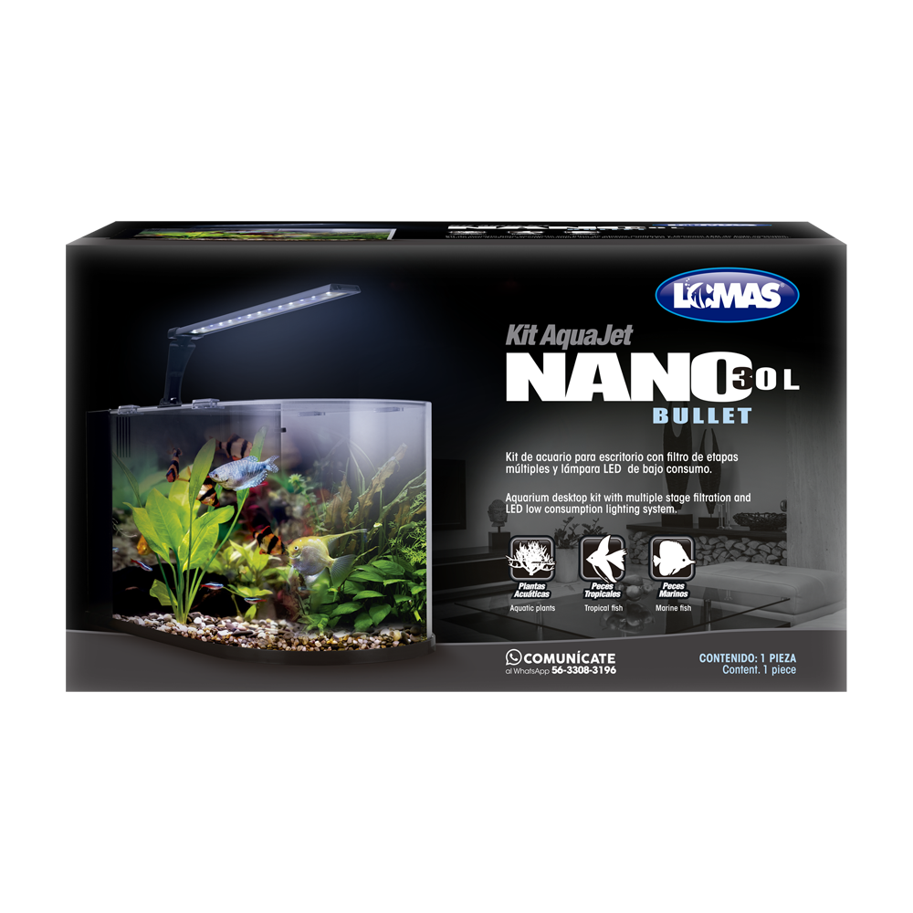 ACUARIO NANO BULLET 30 L