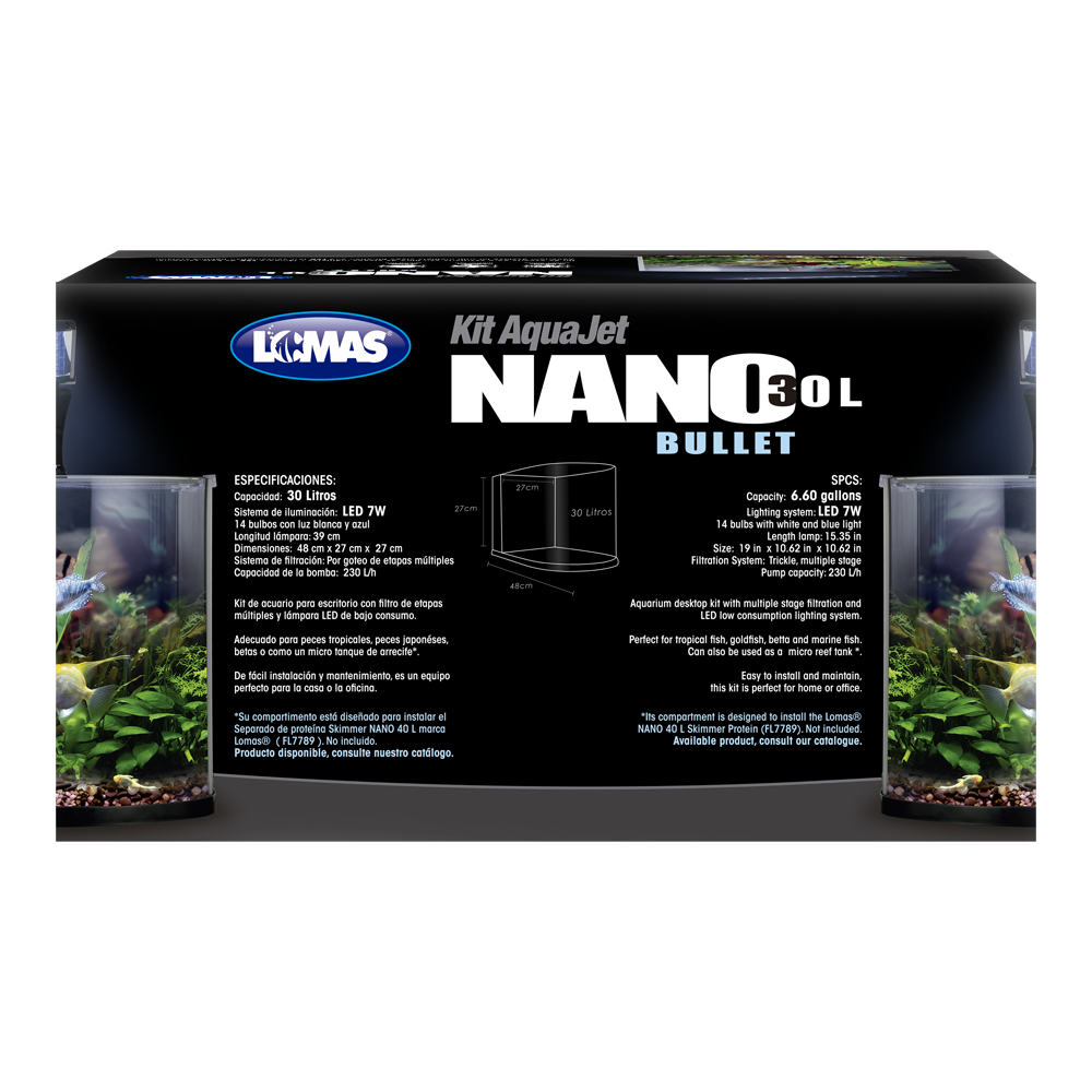 ACUARIO NANO BULLET 30 L