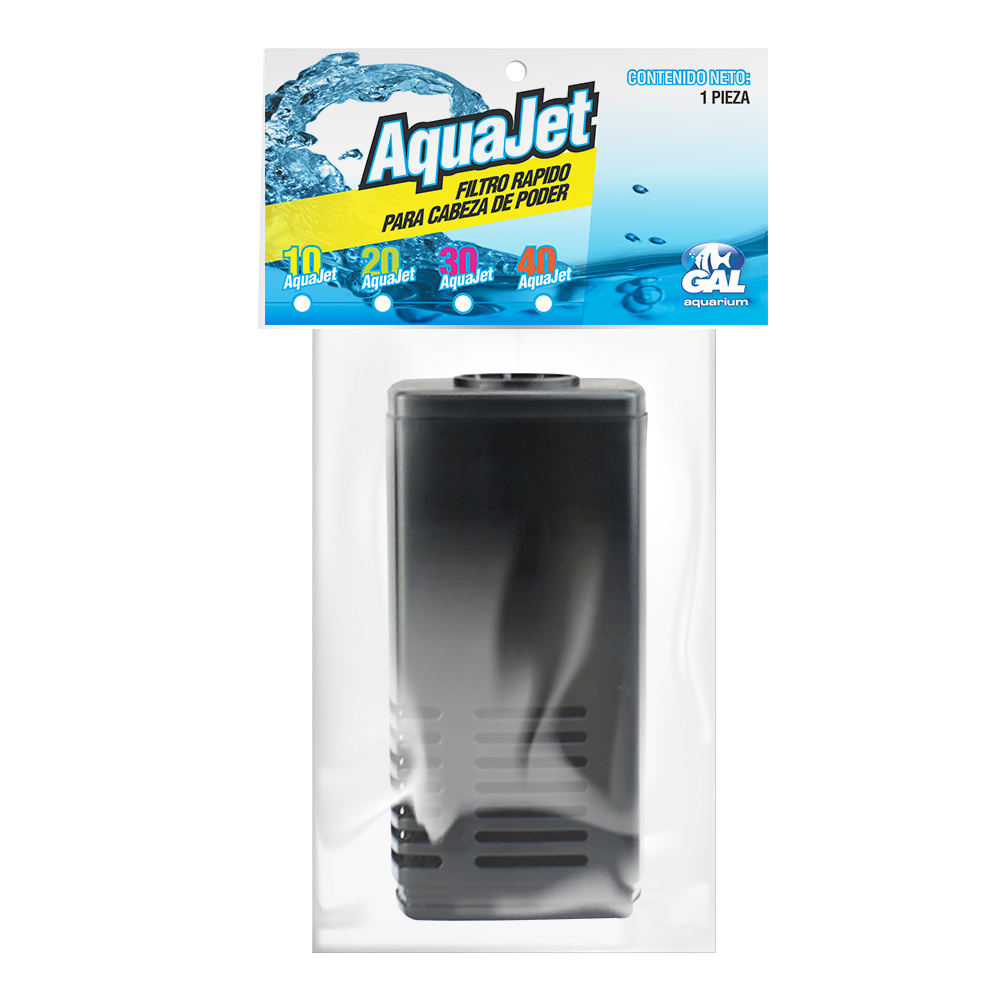 Lomas Repuesto Filtro Rápido para Cabeza de Poder AquaJet 10 para Acuarios y/o Pecera de 38 Litros