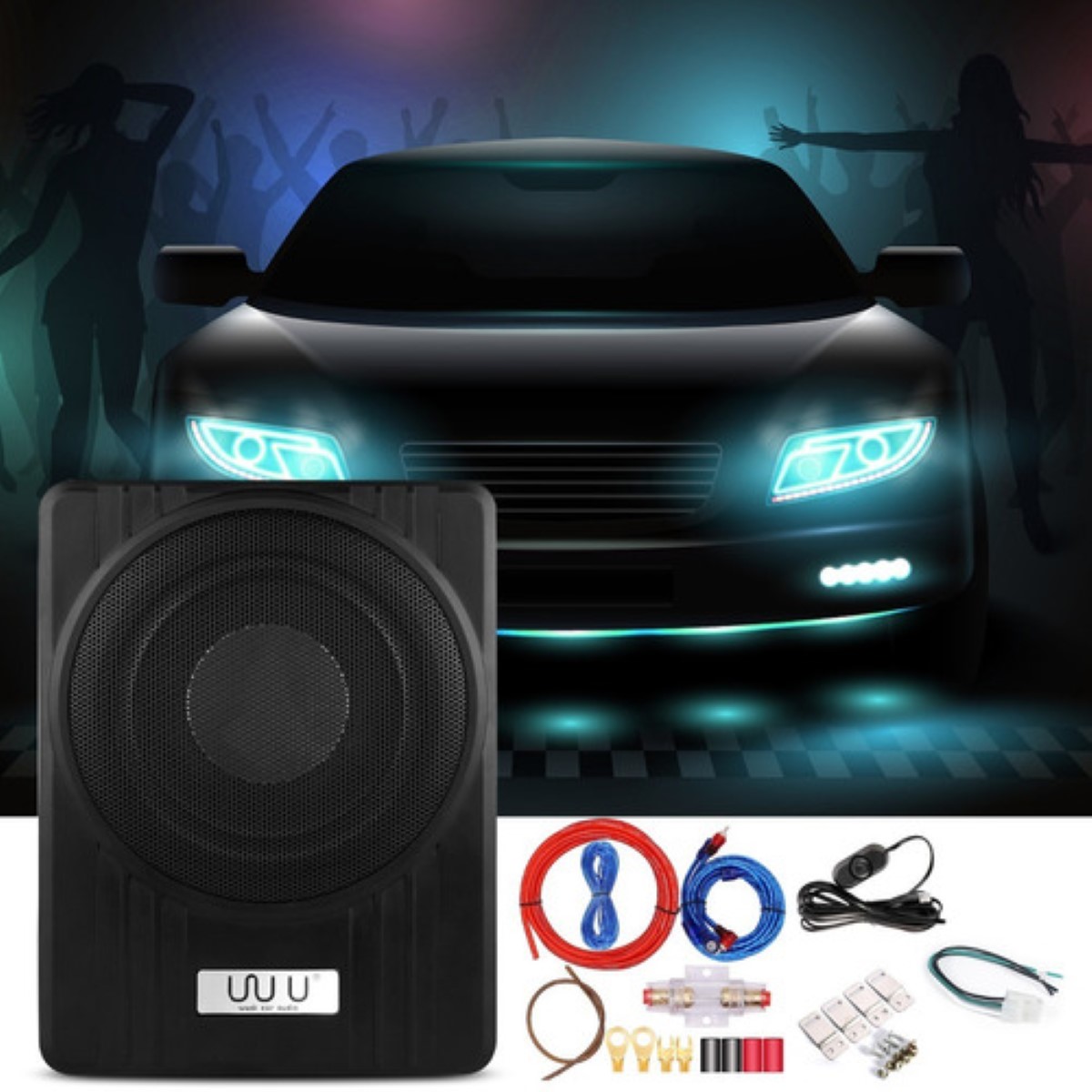 Amplificado 10 Pulgadas, Bocinas Para Carros 600w Negro