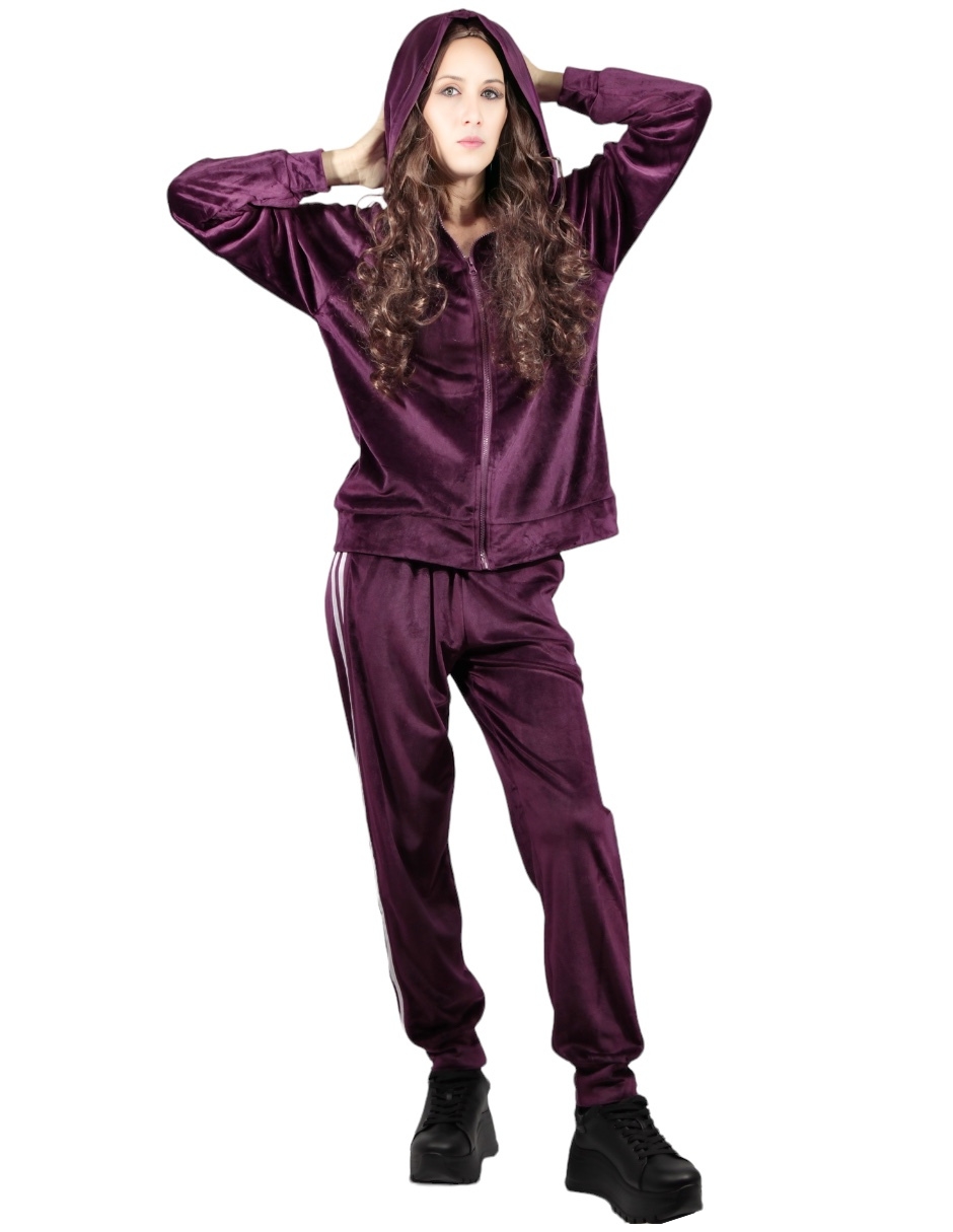 Conjunto Pants Mujer Sudadera Y Pant Aterciopelado Set Dama