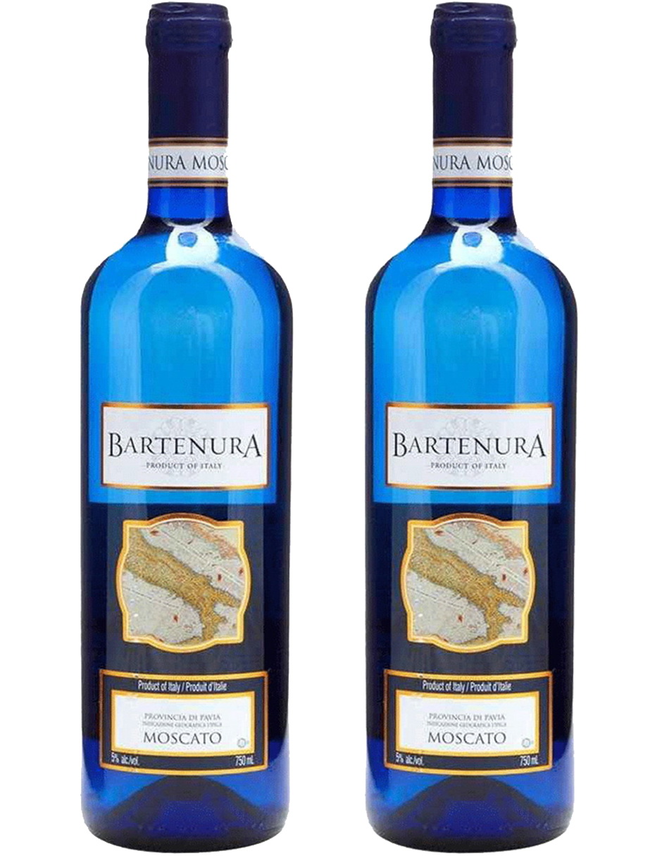 Kit de 2 - Vino Blanco Kosher Semi Dulce Moscato Bartenura de 750 ml. (Italia)