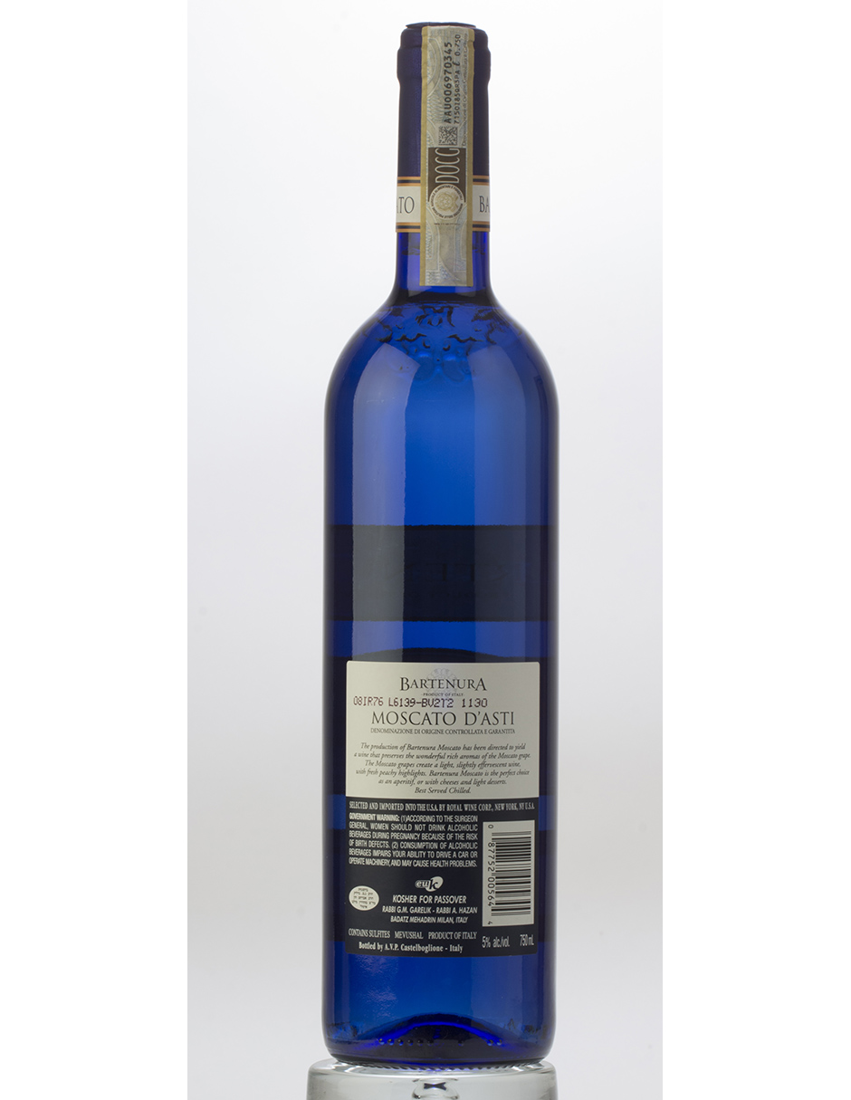 Kit de 2 - Vino Blanco Kosher Semi Dulce Moscato Bartenura de 750 ml. (Italia)