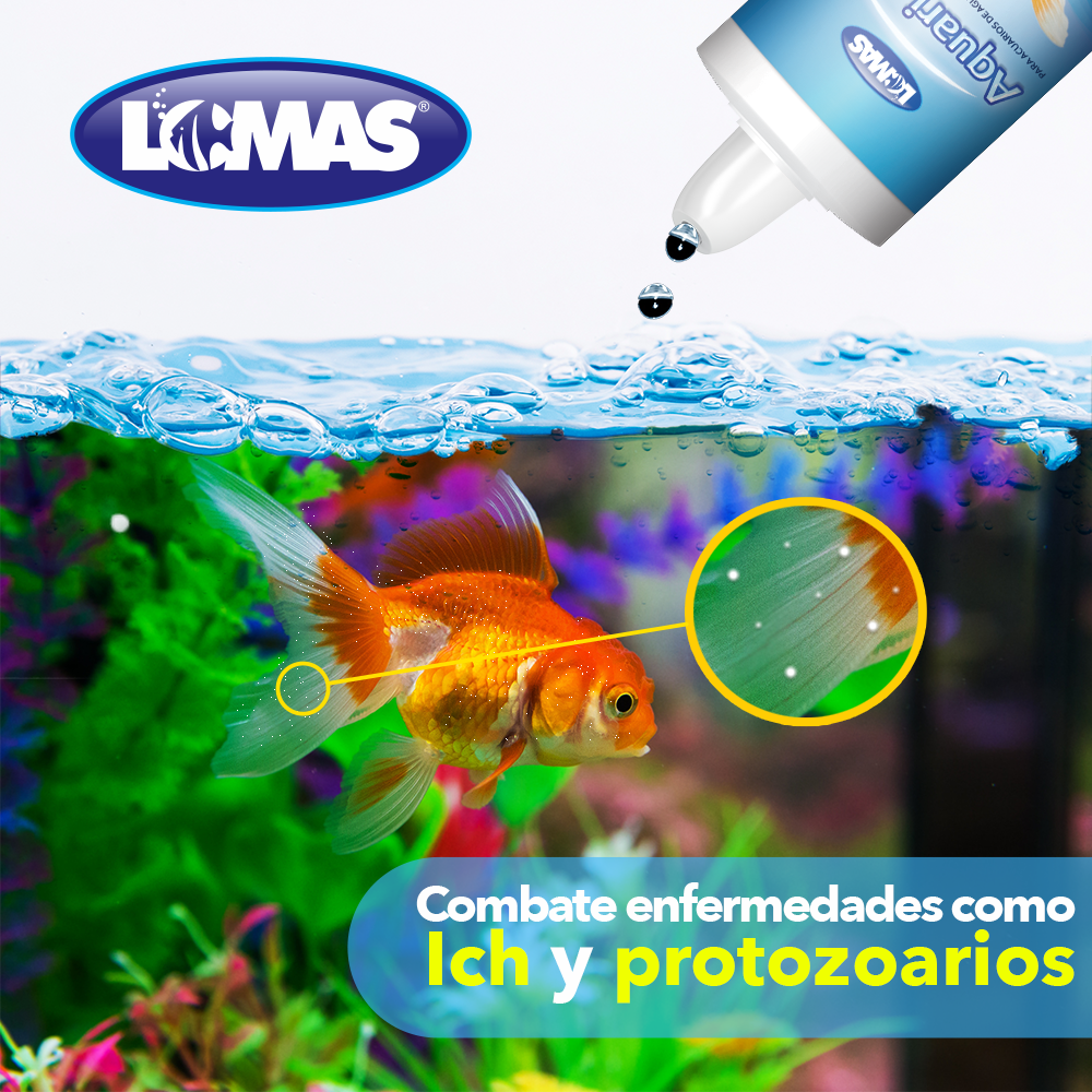 Lomas Acuarisol Acondicionador para Acuarios y/o Peceras con 120 Mililítros