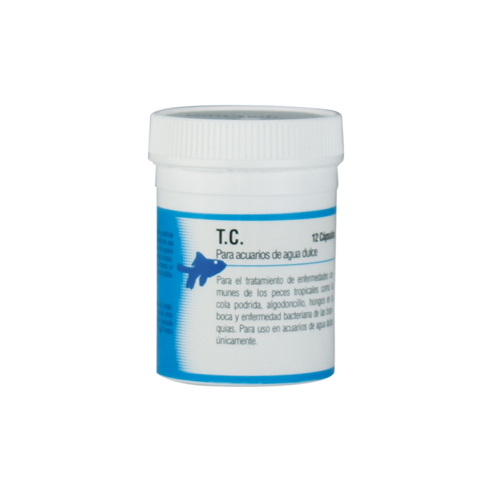 Lomas T.C. Tratamiento de Enfermedades Comunes de los Peces Tropicales para Acuarios de Agua Dulce 12 Cápsulas