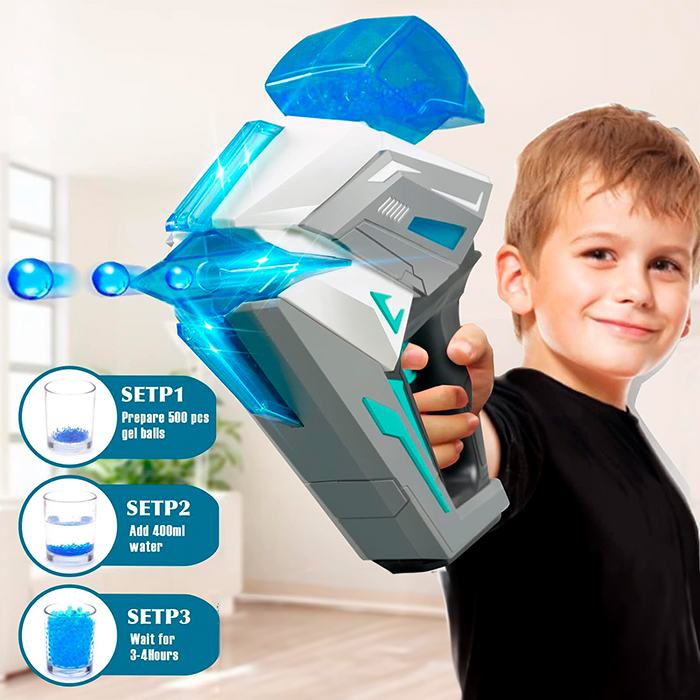 Disparador de bolas de gel LaserMag pistola futurista