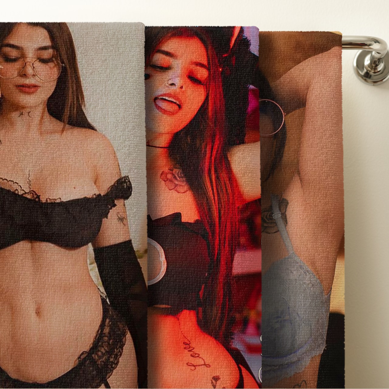 Set 3 Toallas De Baño Karely Ruiz Microfibra Absorbente Estampado.