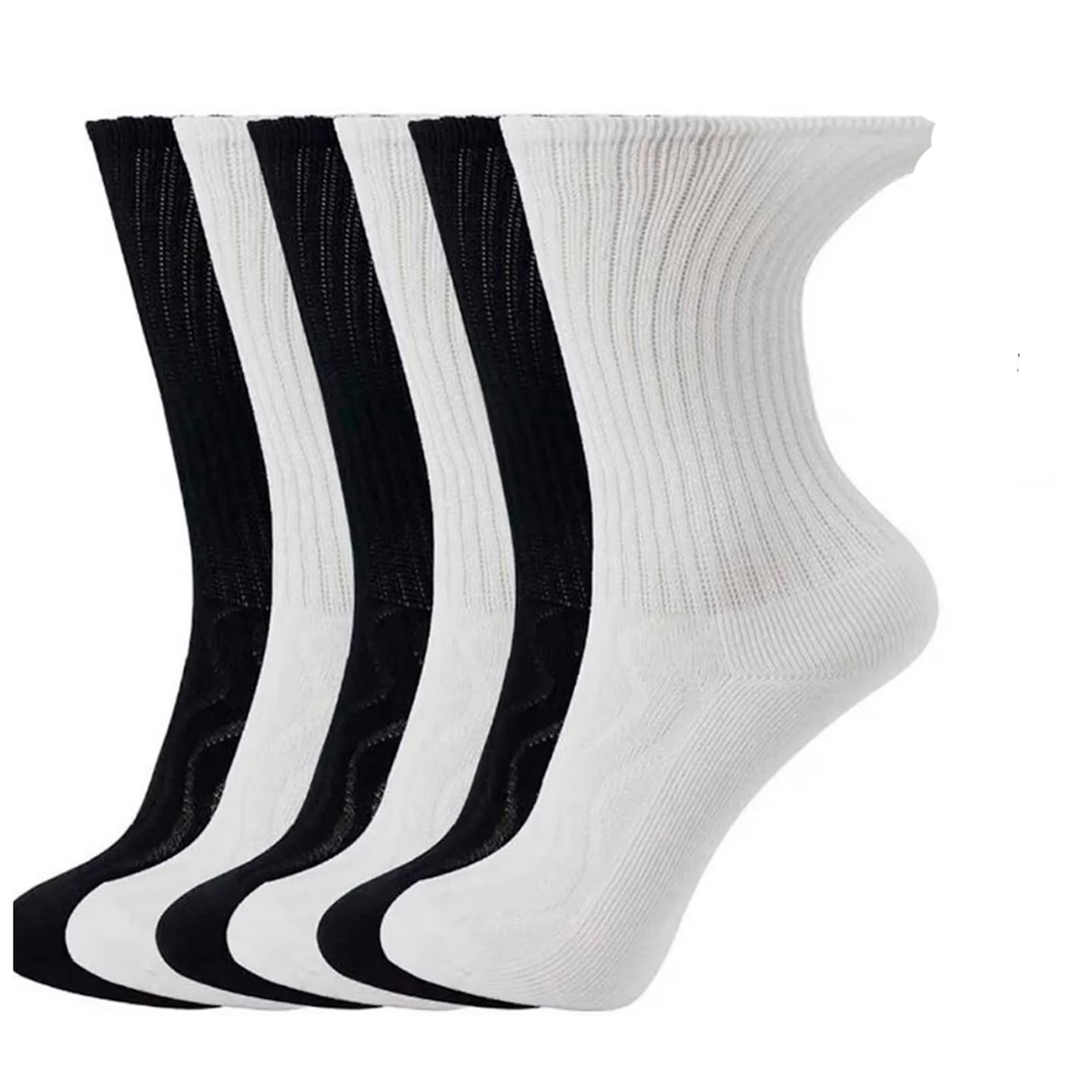  Calcetines Especializados Pie Diabetico 100% Algodon Blanco, Gris y Negro