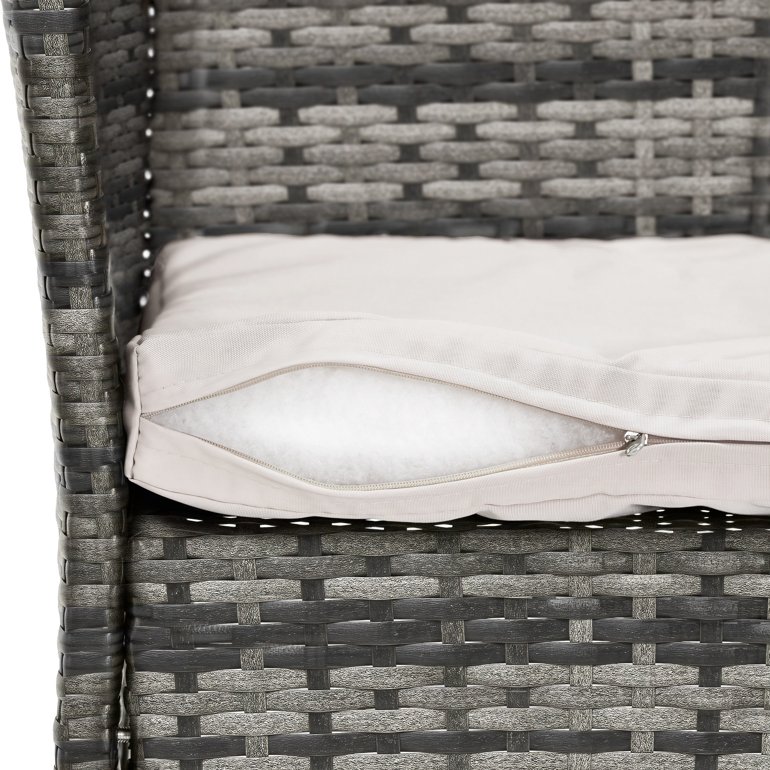 Sala Gris Para Exterior Jardin Patio Terraza 4 Pzs + Cojines