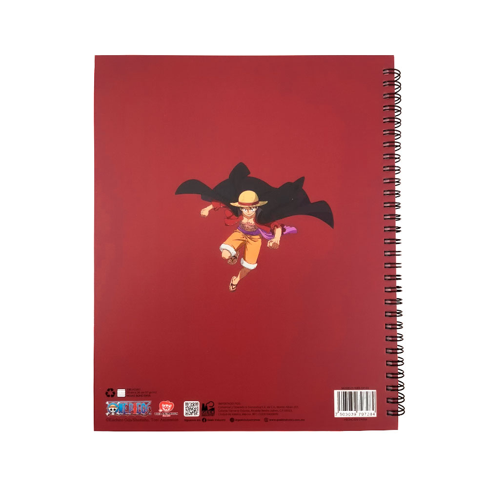 Libreta Profesional Monkey D. Luffy Roja - One Piece - Geek Industry