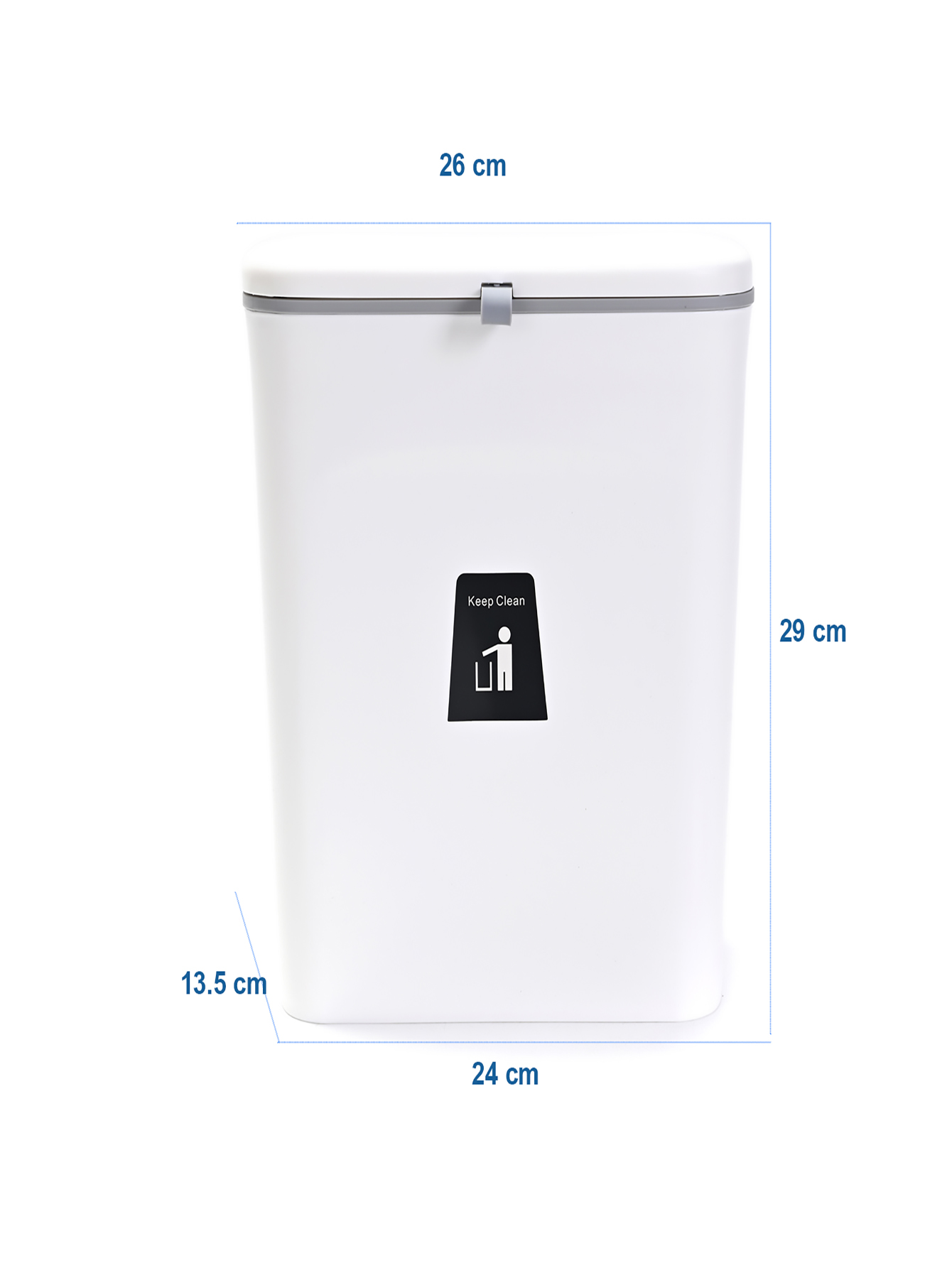Bote de Basura Colgante para Cocina, Bote con Tapa de Cocina con Jalador de Migajas Capacidad 9L