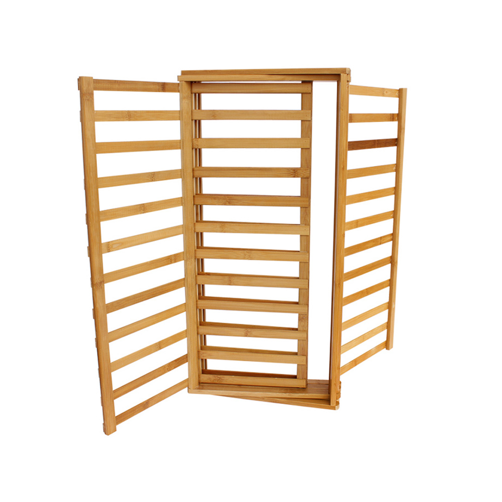 AGBOX Zapatera Estante Plegable de Bambu 4 Niveles  TH-ZAPBAM01.