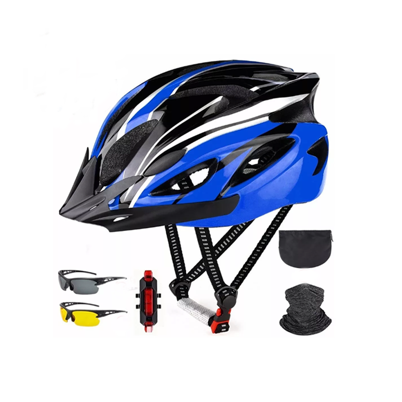 Kit Casco De Bicicleta Unisex Luz De Bicicleta mascara gafas 