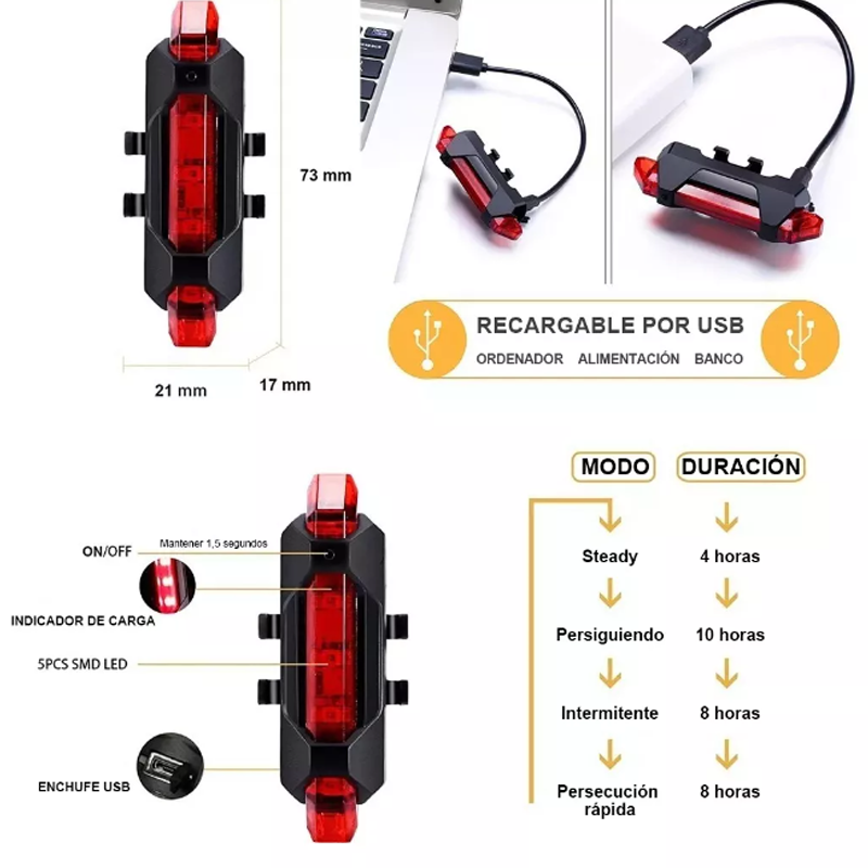 Kit Casco Bicicleta Adultos Tamaño Ajustable+mascara+luz Usb