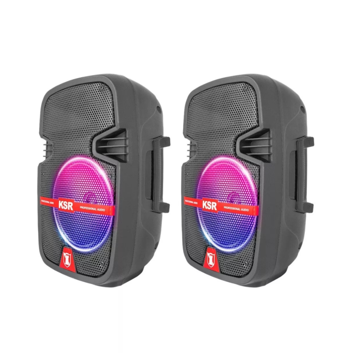 KIT 2 BAFLES AMPLIFICADO KAISER PAK-7908 8" C/ TECNOLOGÍA KSR-LINK ENDY10