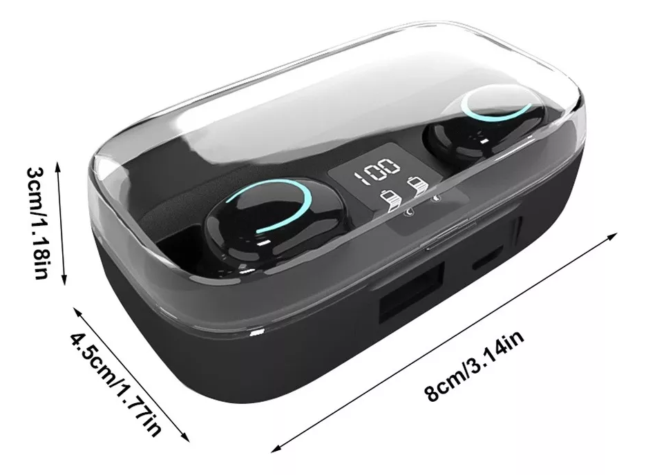Audífonos Bluetooth Compactos Led Digital