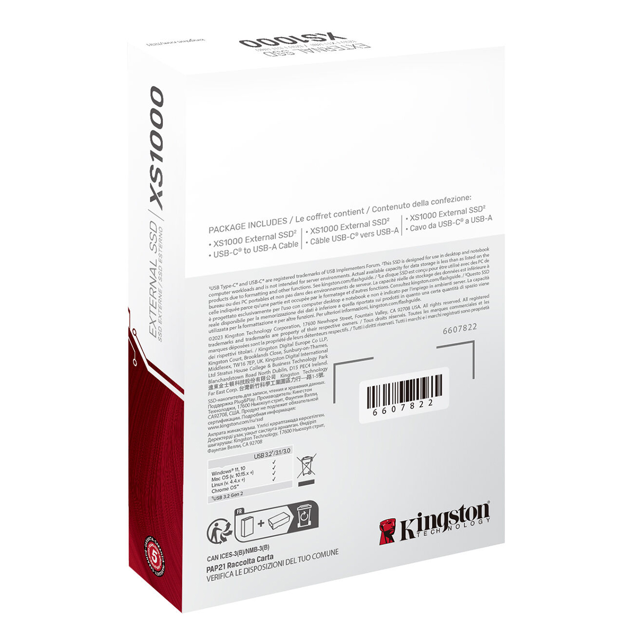 Kingston-unidad de estado sólido externa para PC, disco duro portátil de  hasta 1050 Mb/s