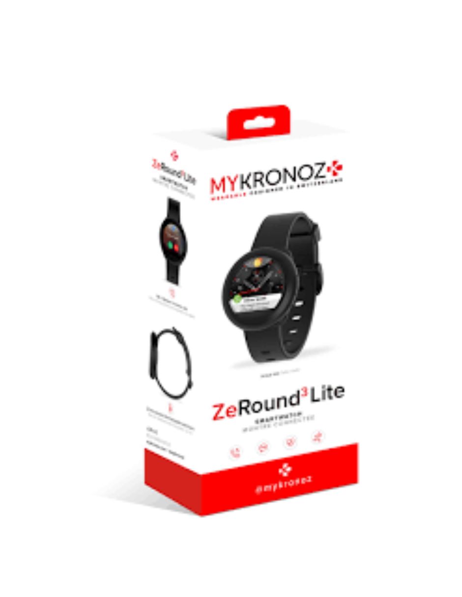 MYKRONOZ ZEROUND 3 LITE: RELOJ INTELIGENTE (NEGRO)