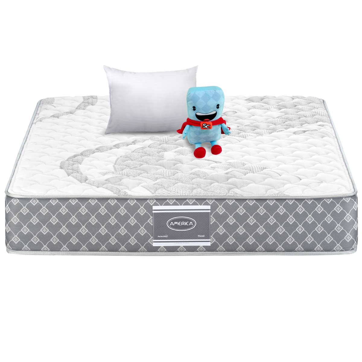 Colchon America Tivoli Individual + 1 Almohada + Colchonsin de Regalo