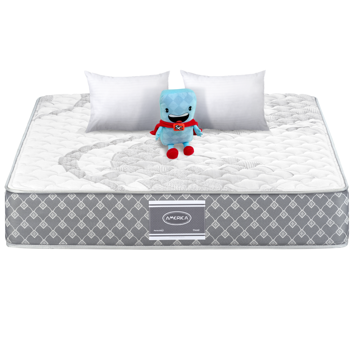 Colchon America Tivoli Matrimonial + 2 Almohadas + Colchonsin de Regalo
