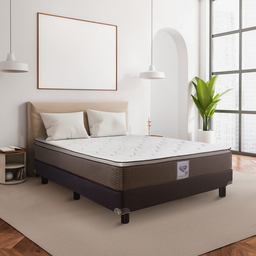 Colchon Spring Air Super Value Queen Size + 2 Almohadas + Osito