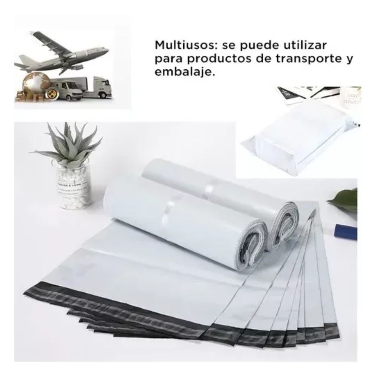 100 Bolsa Sobre Paqueteria Poly Envio Flyer Mensajeria 13x26