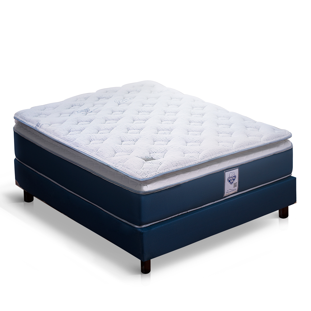 Colchon Spring Air Ambar Matrimonial + Box Gratis + 2 Almohadas + Osito de Regalo