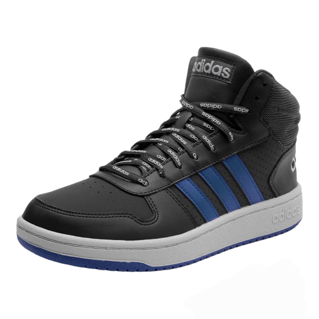 Tenis Adidas Hoops 2.0 Mid Gris Oscuro GZ7957