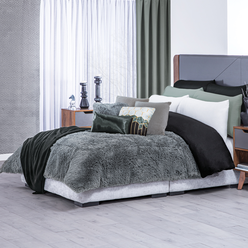 Cobertor Ozzy Pelo Alto Gris King Size