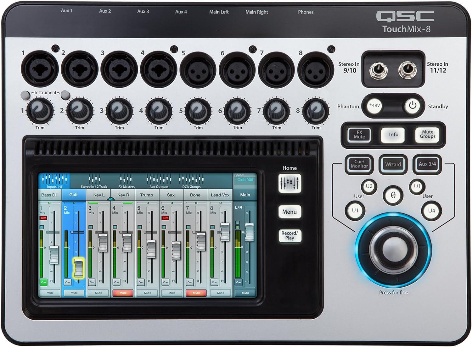Qsc Touchmix 8 Mezcladora Digital 14 Canales Pantalla Tactil