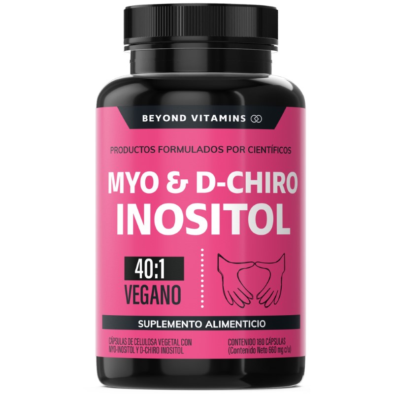 Suplemento Alimenticio Beyond Vitamins Myo y D-Chiro Inositol Puro 180 cápsulas