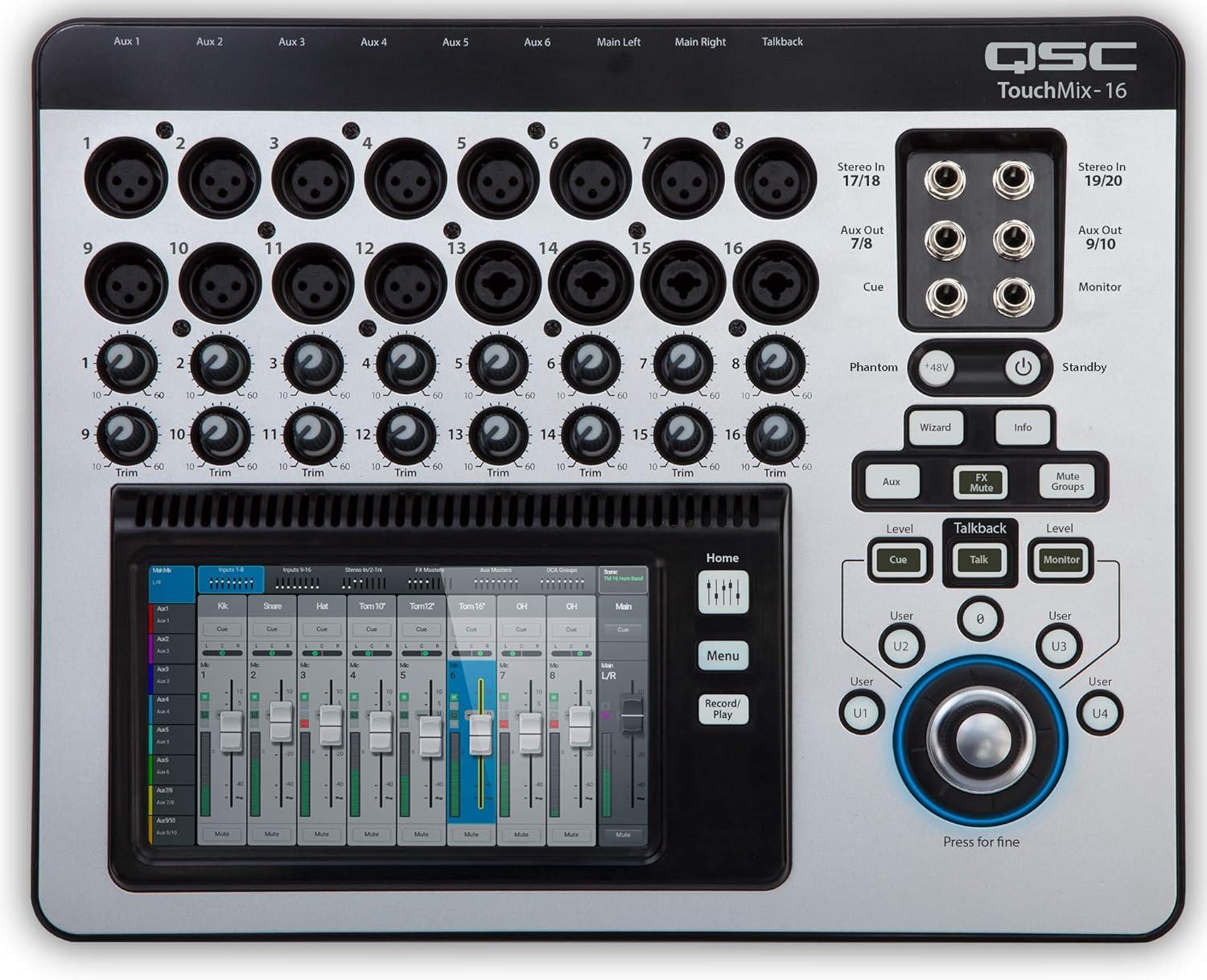 Qsc Touchmix 16 Mezcladora Digital 22 Canales Pantalla Tactil 