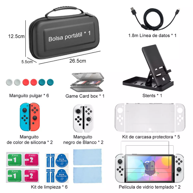 Kit De Accesorios Para Nintendo Switch Oled 25 En 1