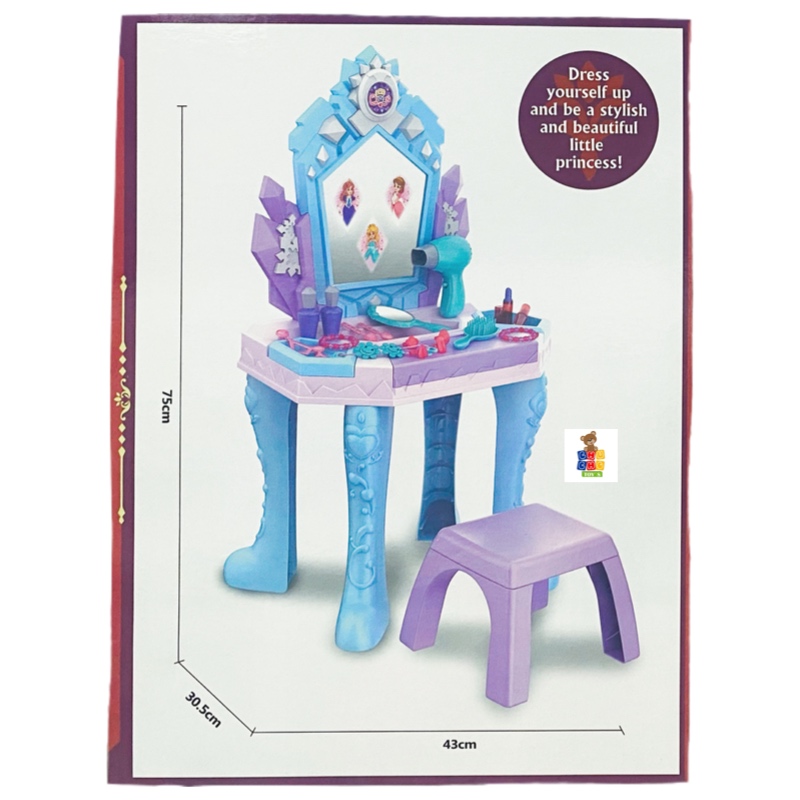 Tocador Princesas Espejo Magico Musical Con Luces Y Secadora