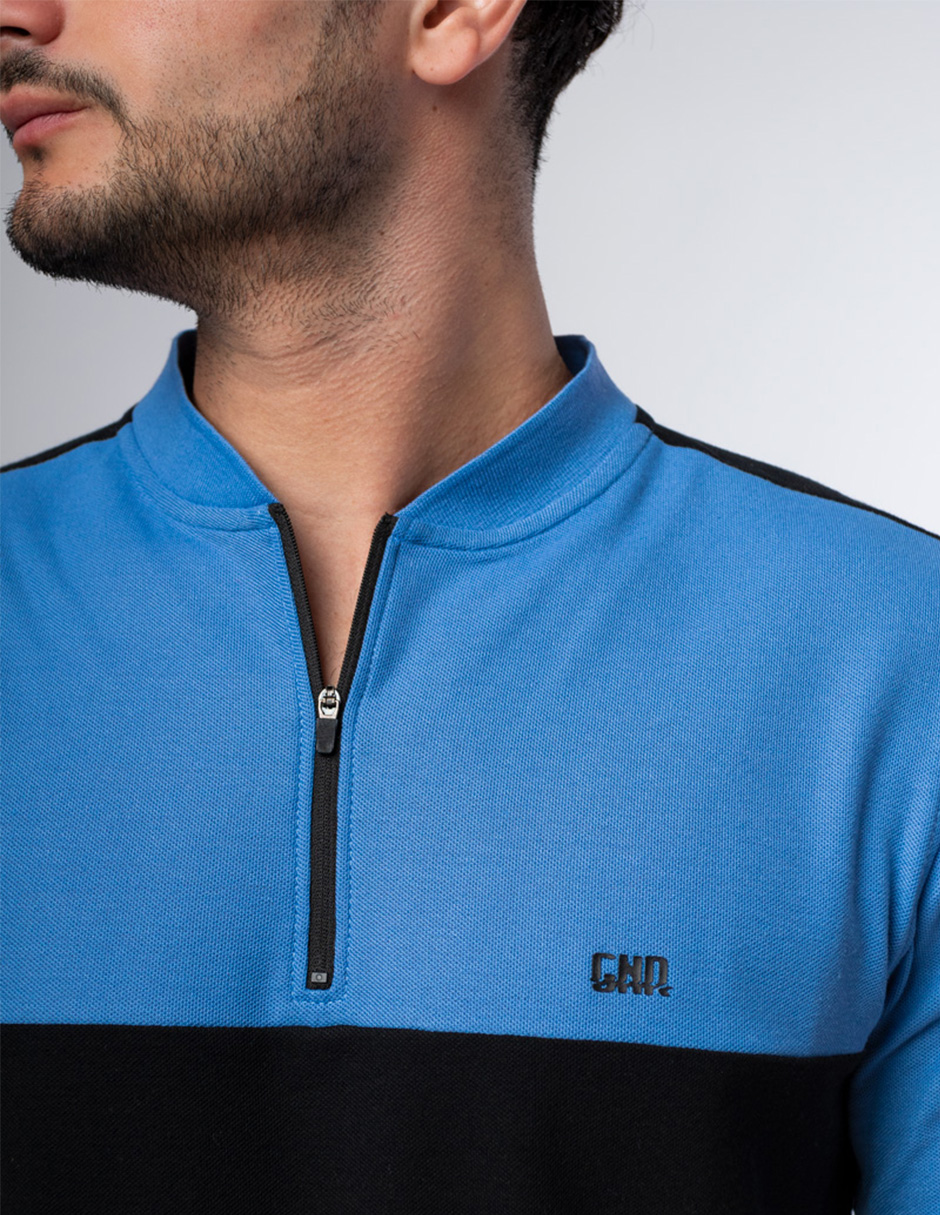 PLAYERA POLO DE CUELLO HENLEY CON MEDIO CIERRE PARA HOMBRE GENERRA