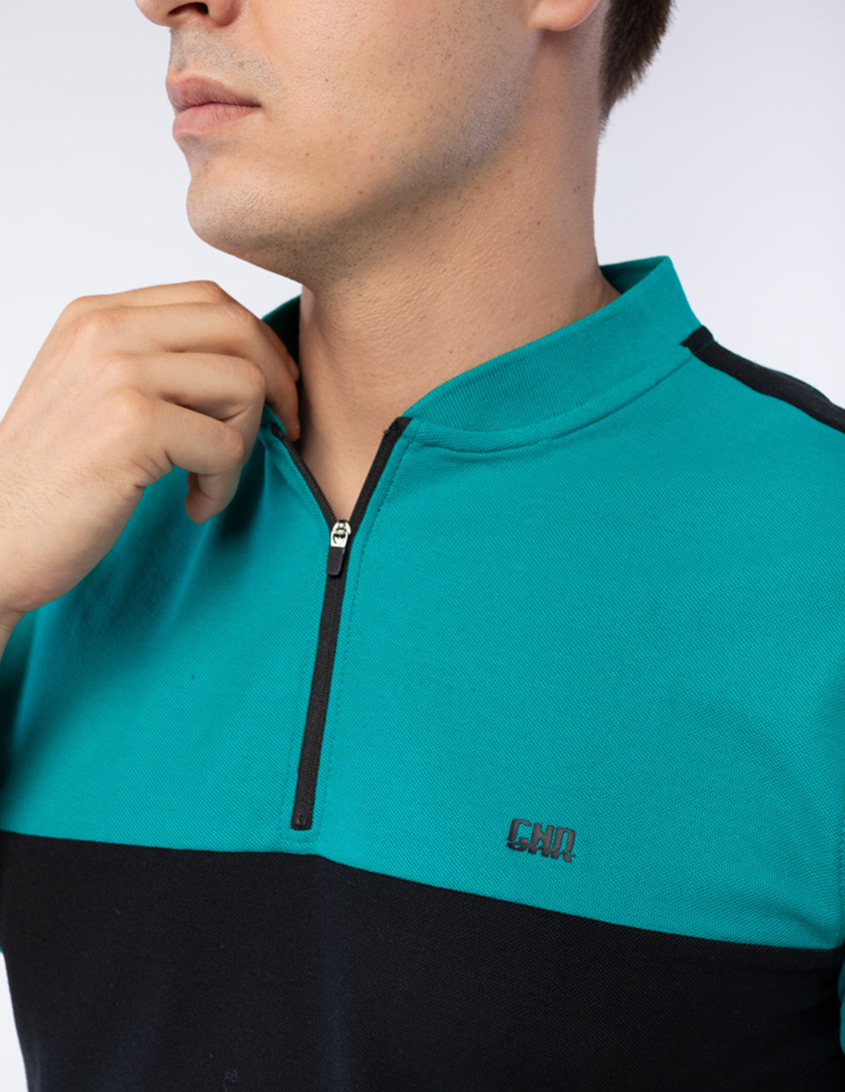 PLAYERA POLO DE CUELLO HENLEY CON MEDIO CIERRE PARA HOMBRE GENERRA