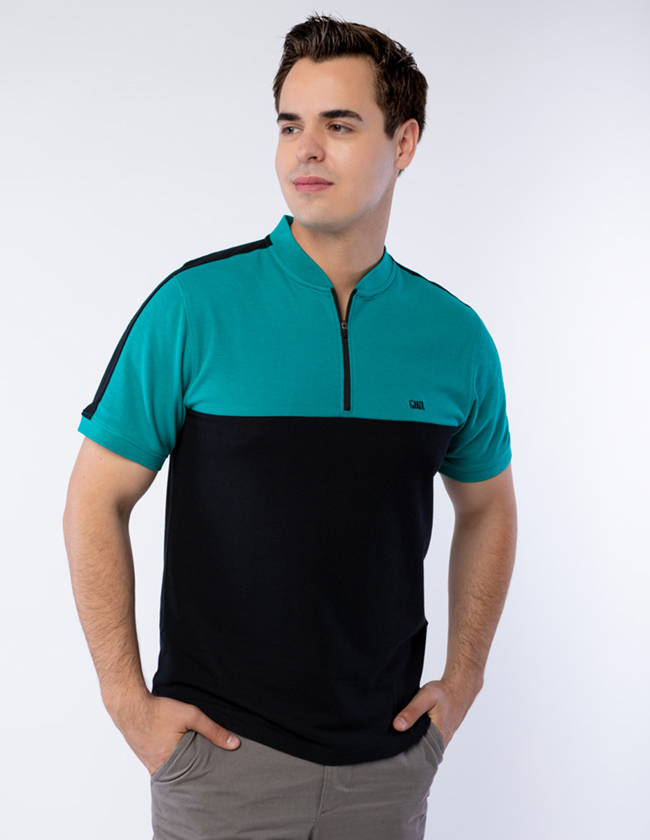 PLAYERA POLO DE CUELLO HENLEY CON MEDIO CIERRE PARA HOMBRE GENERRA
