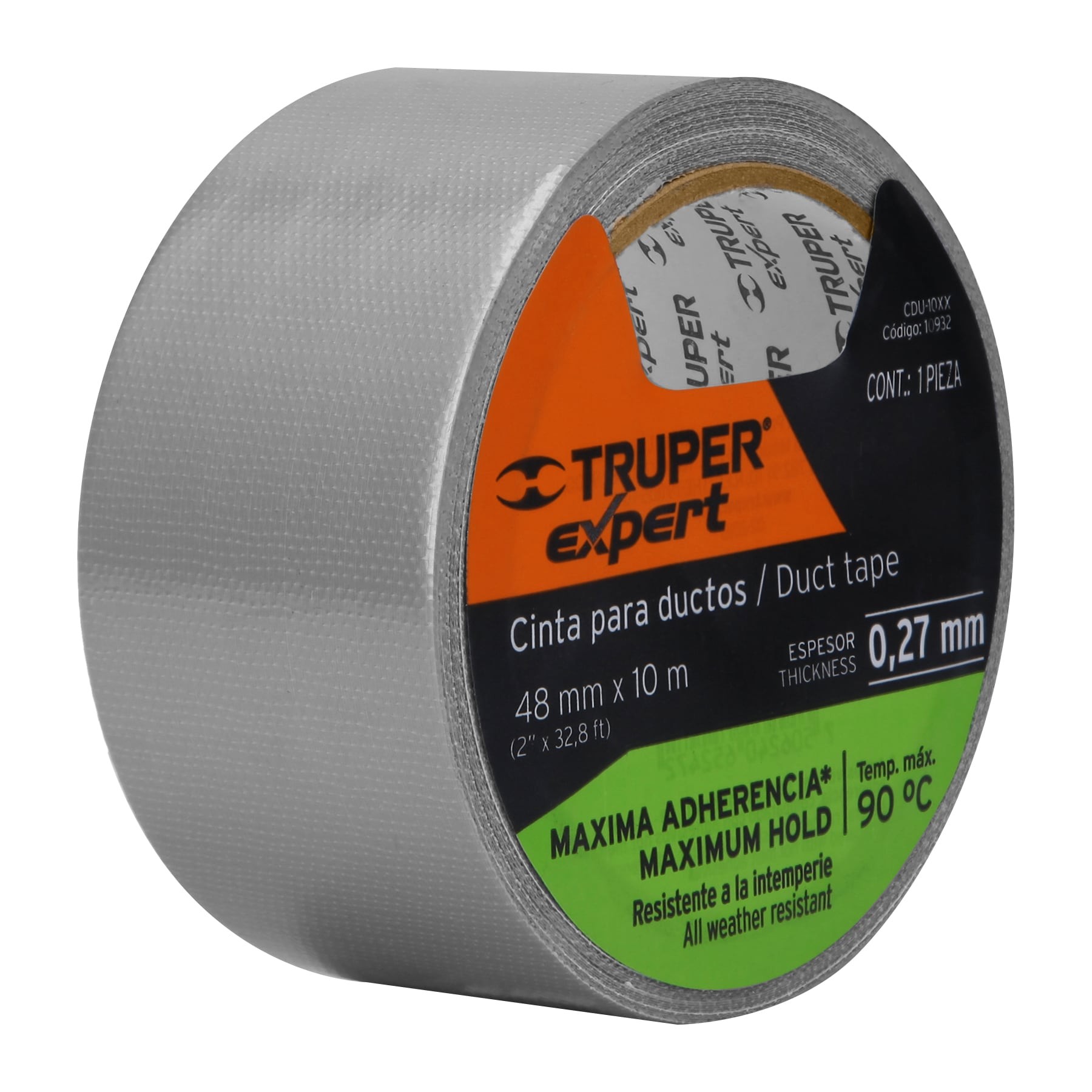 CINTA 10 M P/DUCTO, ESPESOR 0.27 MM, TEMP. MÁX. 90G, TRUPER EXPERT 10932