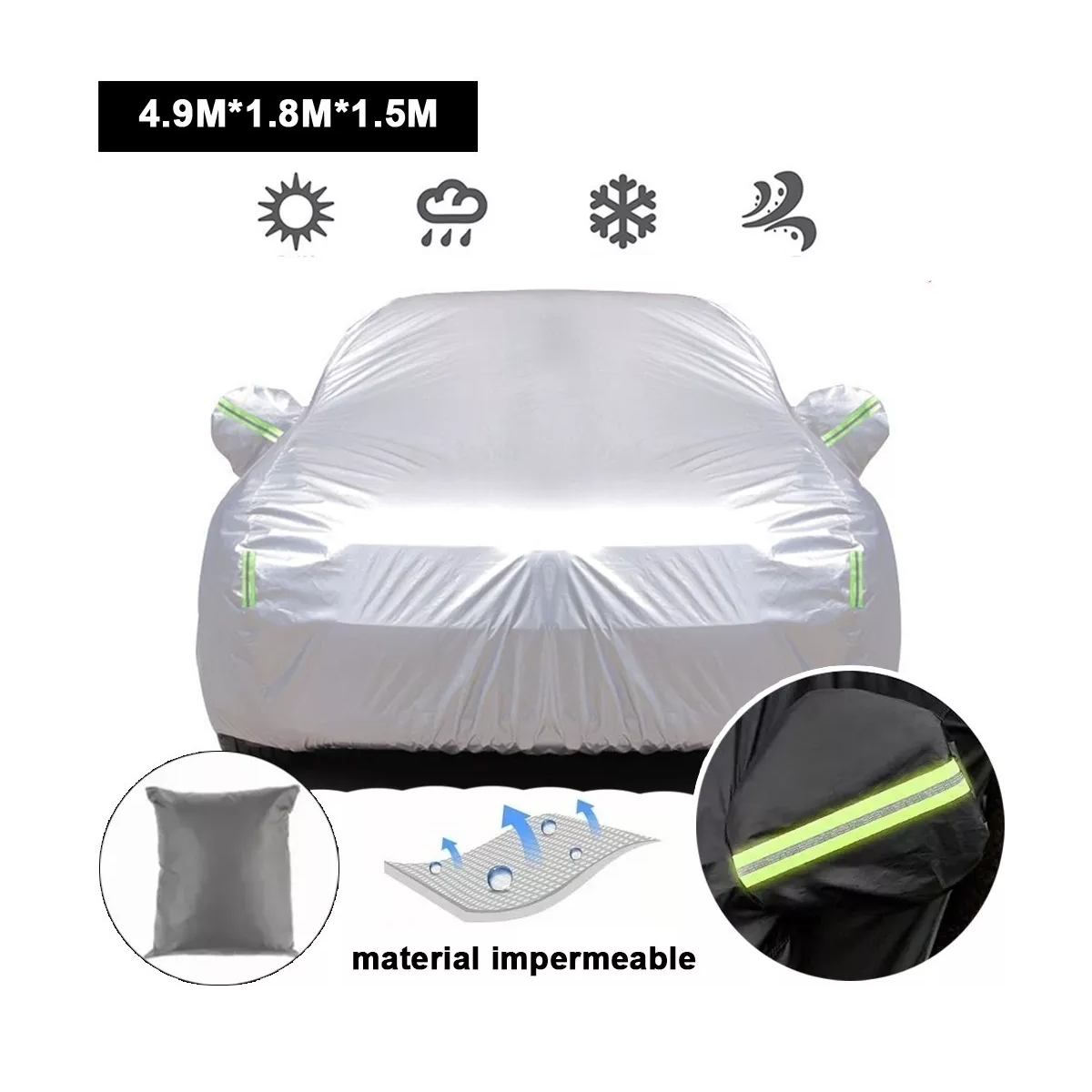 Fundas Para Coche Impermeable Anti-ultravioleta Talla L
