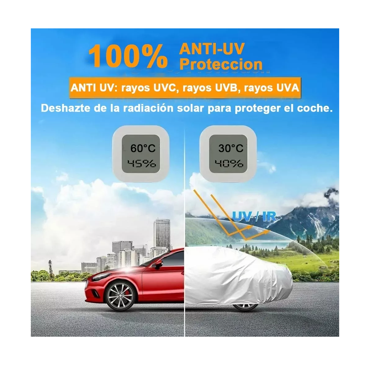 Fundas Para Coche Impermeable Anti-ultravioleta Talla L