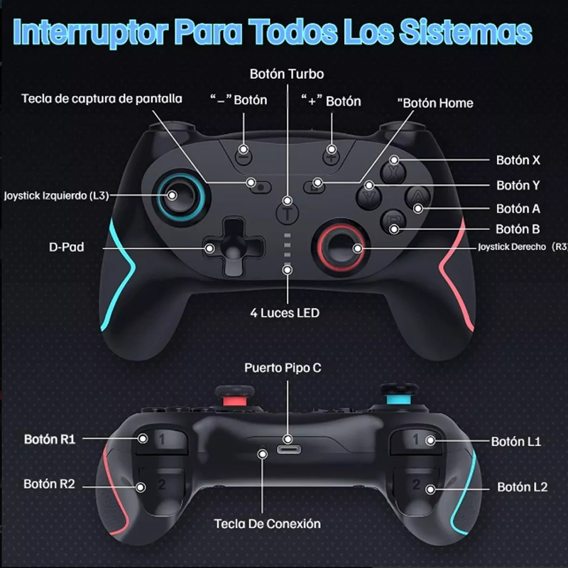 Control Inalámbrico Gamepad Y Joystick Para Nintendo Switch