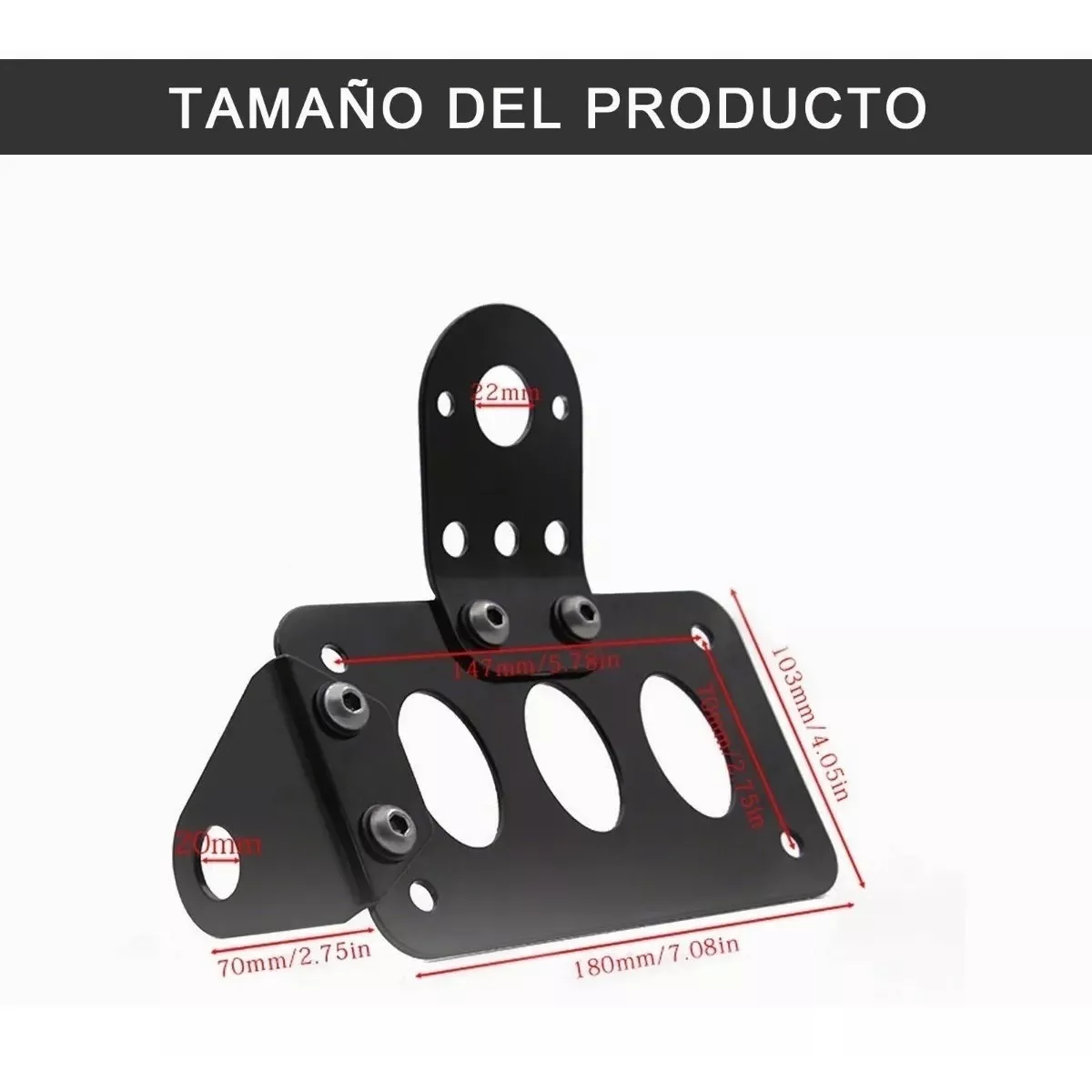 Porta Placa Lateral Moto Plano Harley Choper Porta placa
